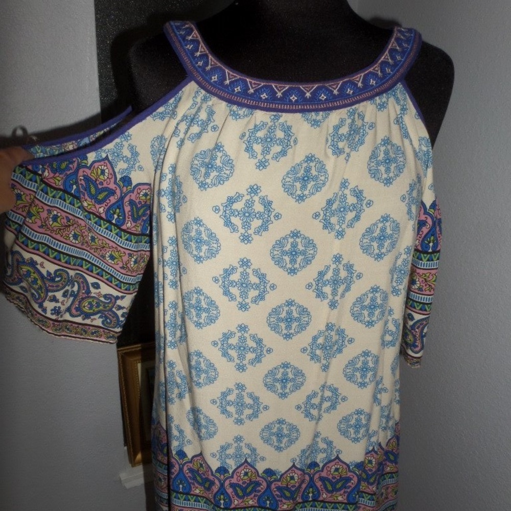 Flying Tomato Size M 3/4 Sleeve Mini Dress B02